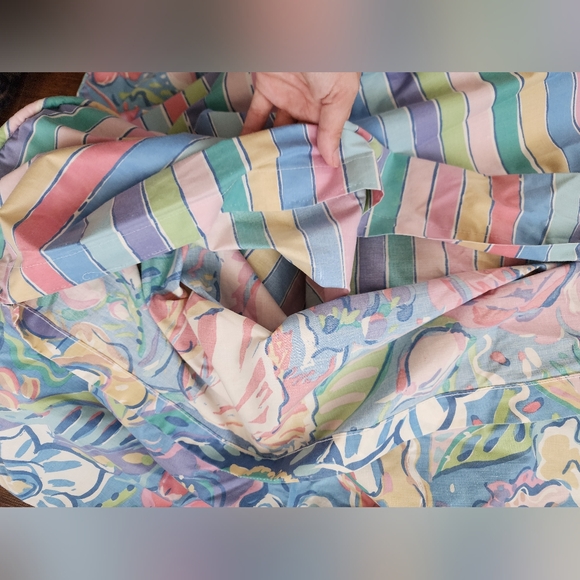 Vintage Collier Campbell Floral Pastel Queen Duvet Cover W/Shabby Chic Shams - Picture 10 of 14